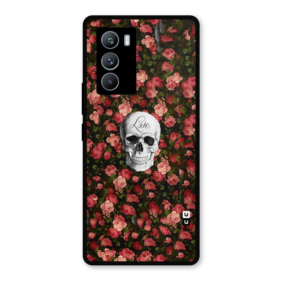 Floral Skull Love Metal Back Case for iQOO 9 SE