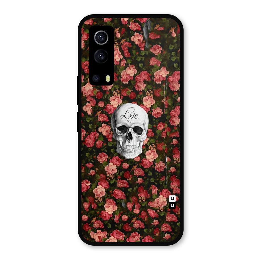 Floral Skull Love Metal Back Case for iQOO Z3