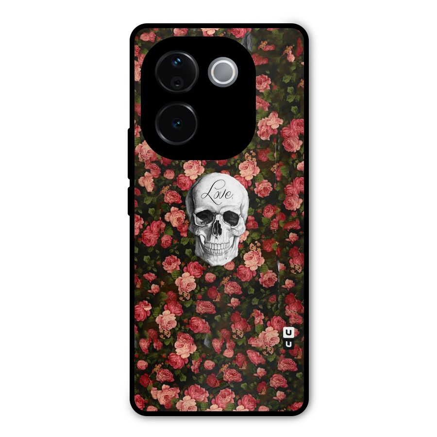 Floral Skull Love Metal Back Case for iQOO Z9s Pro