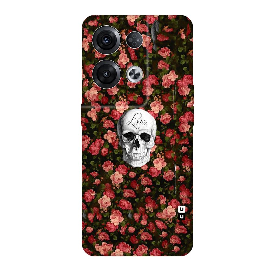 Floral Skull Love Original Polycarbonate Back Case for Oppo Reno8 Pro 5G