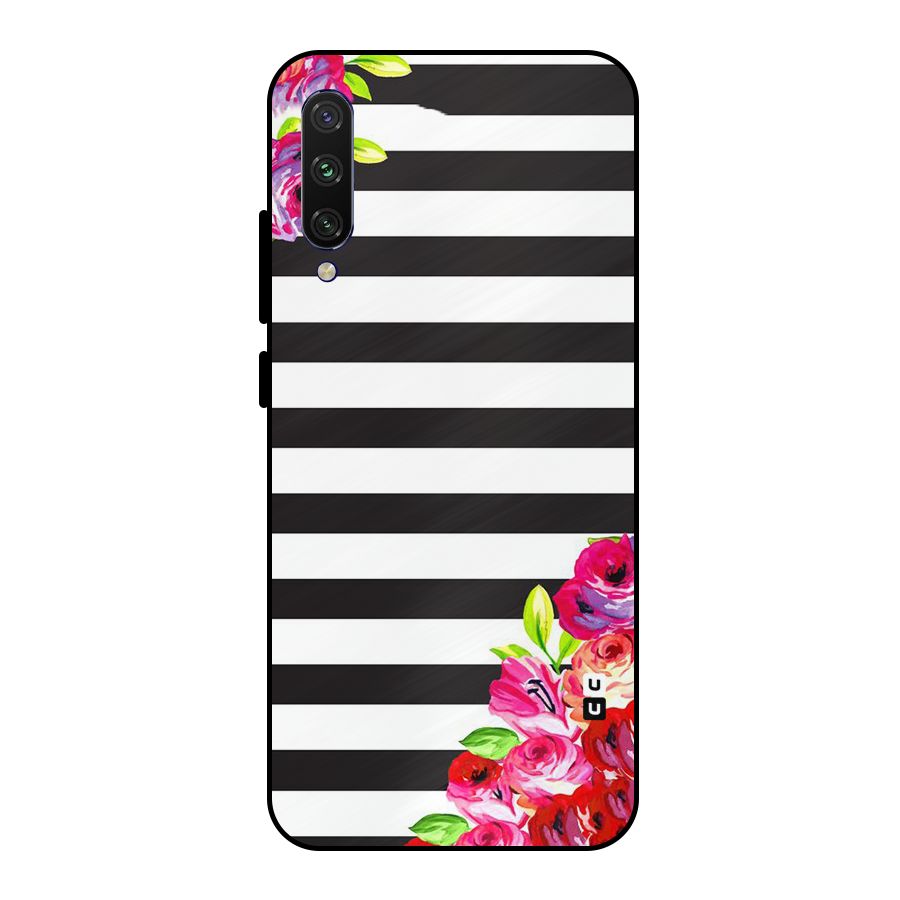 Floral Stripes Metal Back Case for Mi A3
