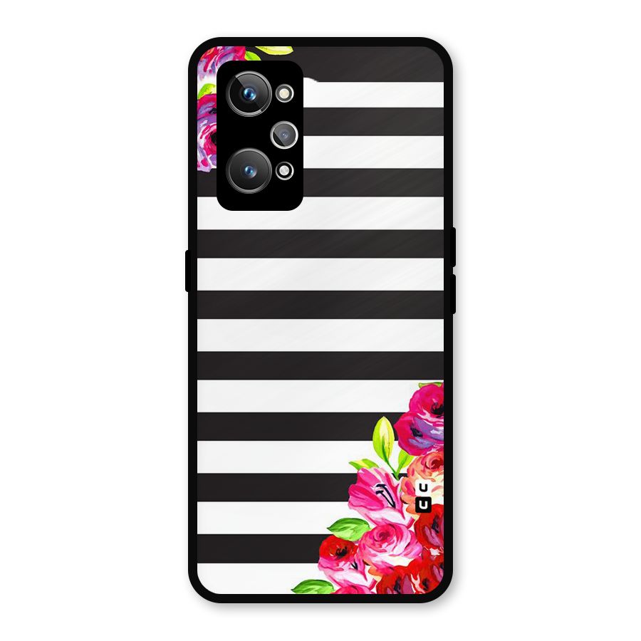 Floral Stripes Metal Back Case for Realme GT Neo 3T