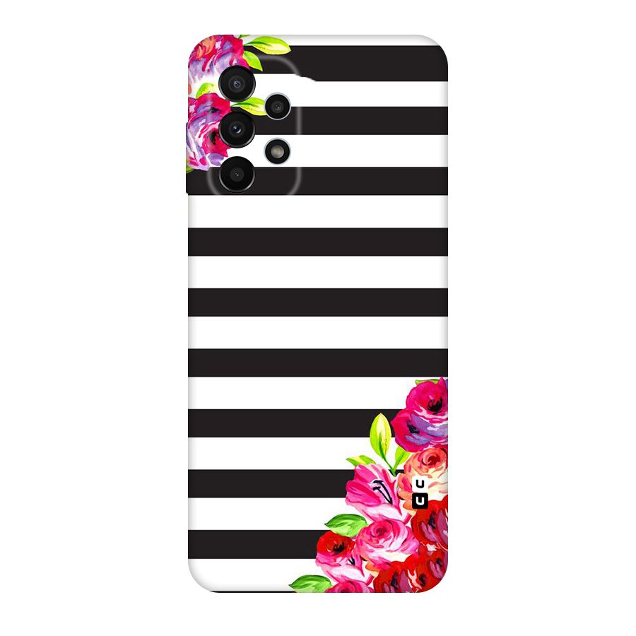 Floral Stripes Original Polycarbonate Back Case for Galaxy A23