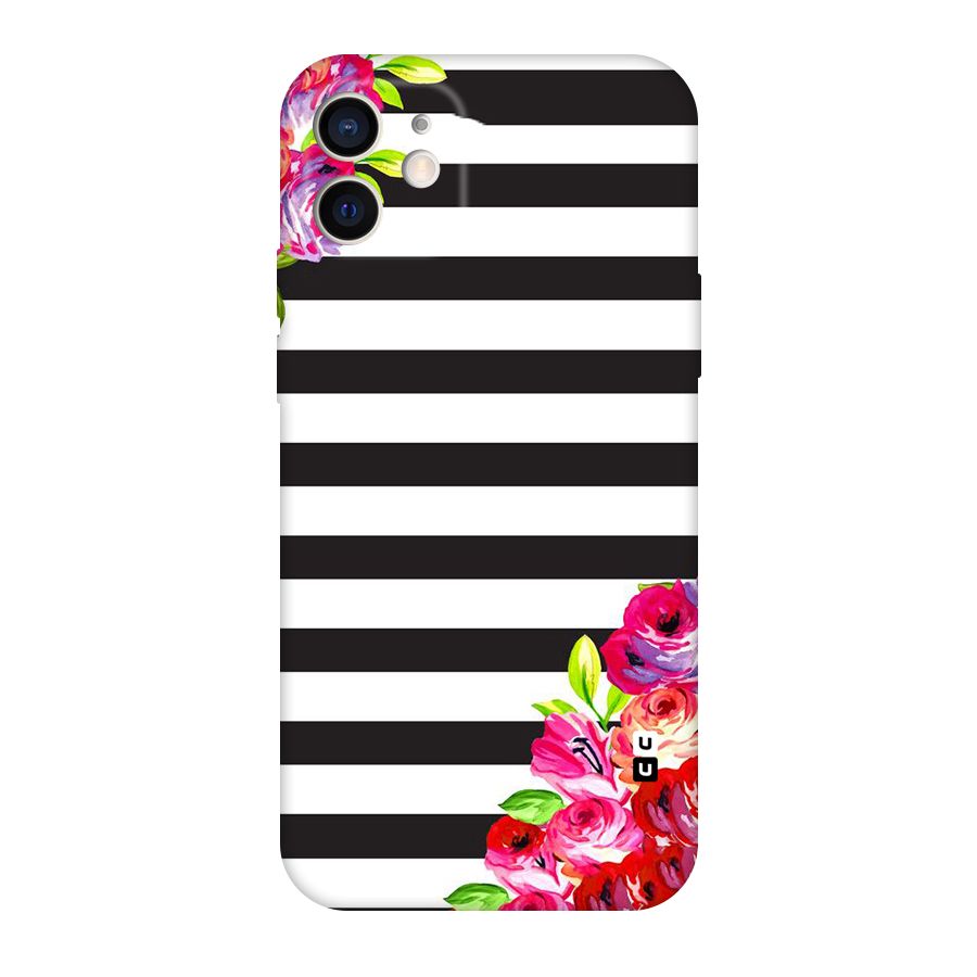 Floral Stripes Original Polycarbonate Back Case for iPhone 12