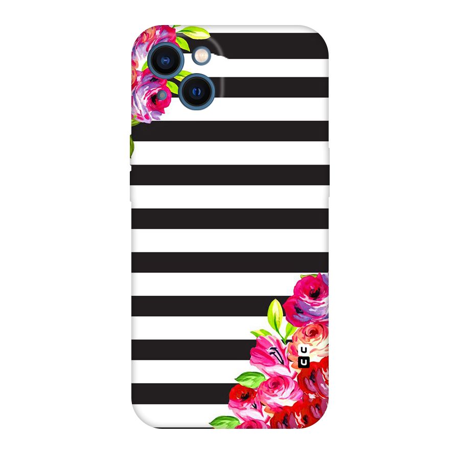 Floral Stripes Original Polycarbonate Back Case for iPhone 13