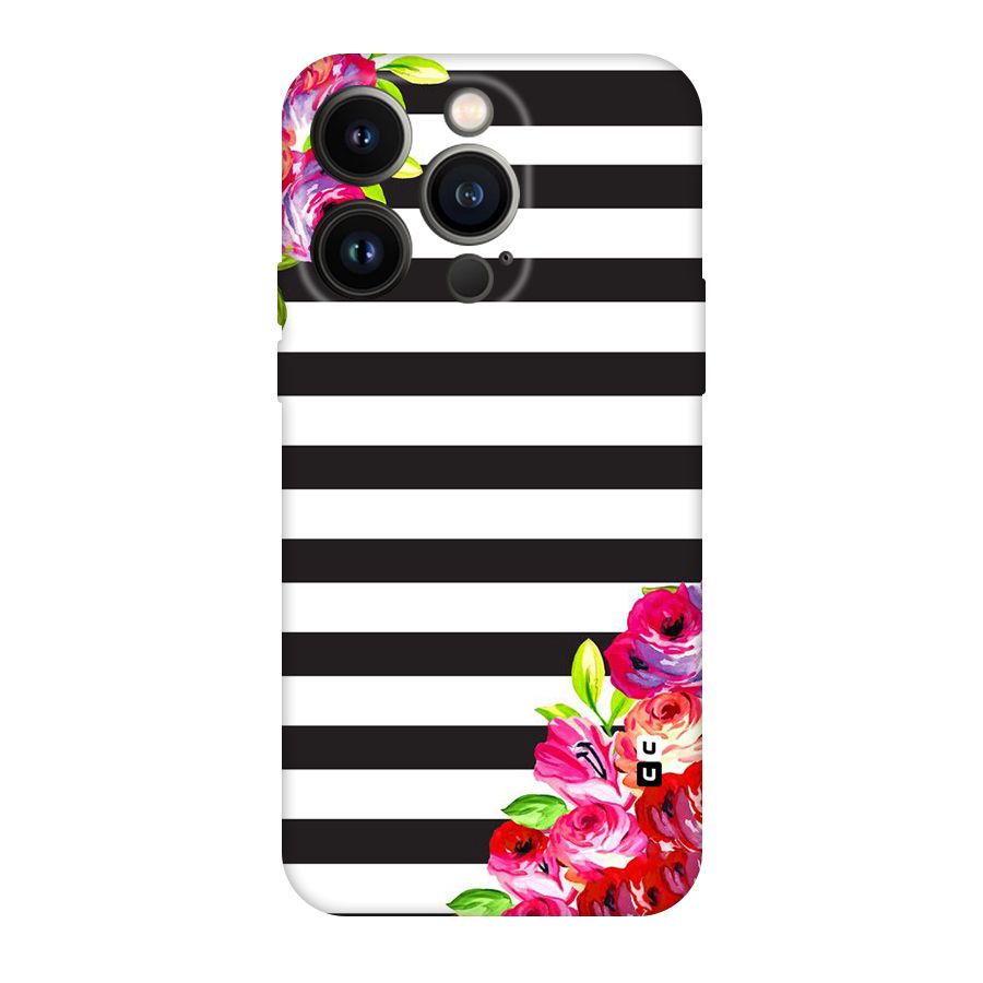 Floral Stripes Original Polycarbonate Back Case for iPhone 14 Pro