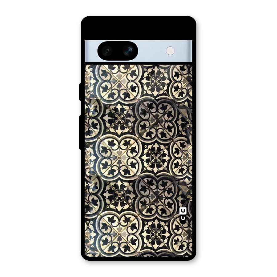 Floral Tile Glass Back Case for Google Pixel 7a