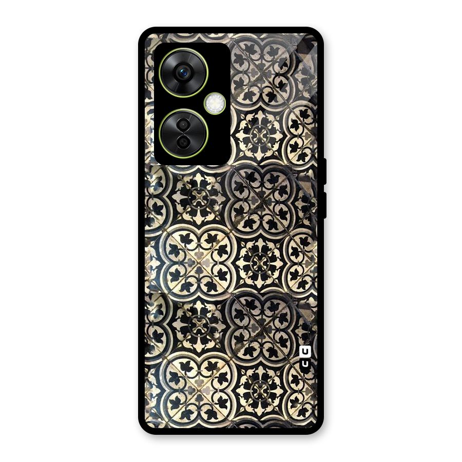 Floral Tile Glass Back Case for OnePlus Nord CE 3 Lite