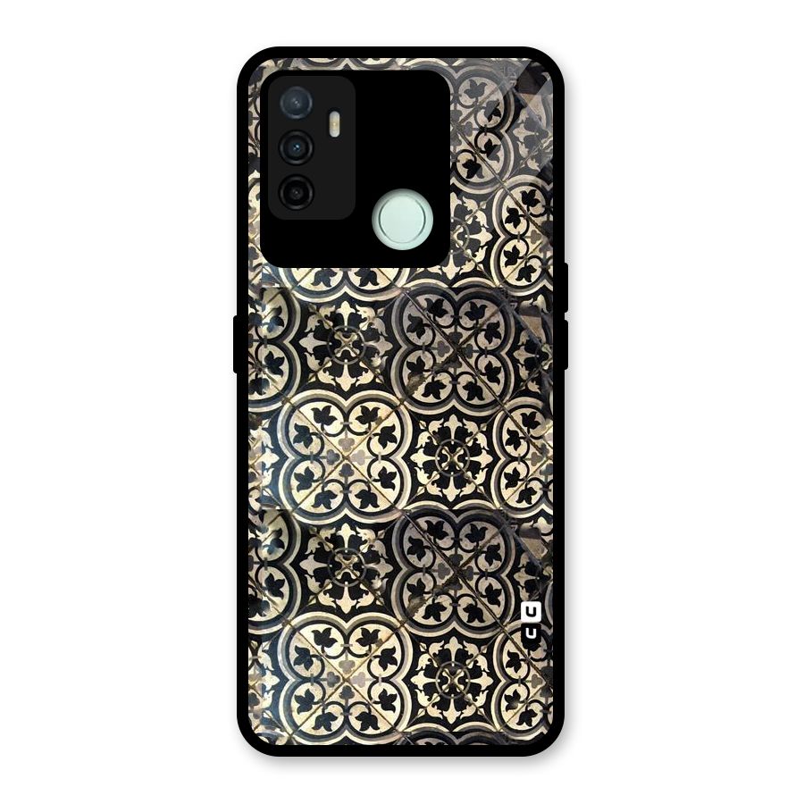 Floral Tile Glass Back Case for Oppo A53