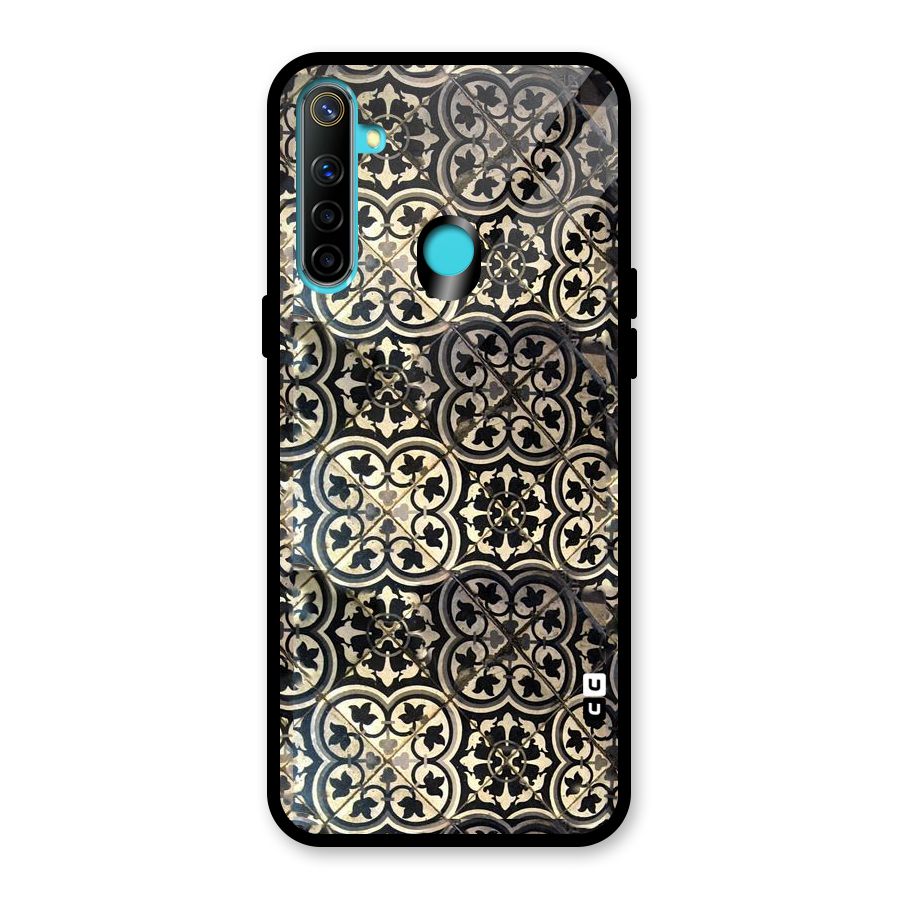 Floral Tile Glass Back Case for Realme 5i