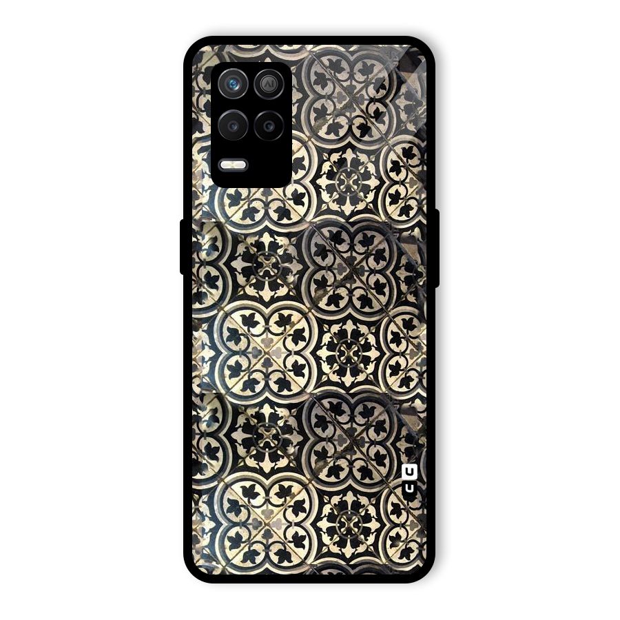 Floral Tile Glass Back Case for Realme 8s 5G