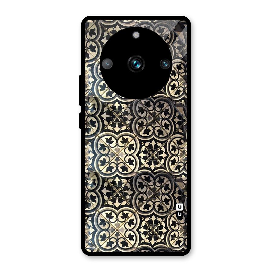 Floral Tile Glass Back Case for Realme Narzo 60 Pro