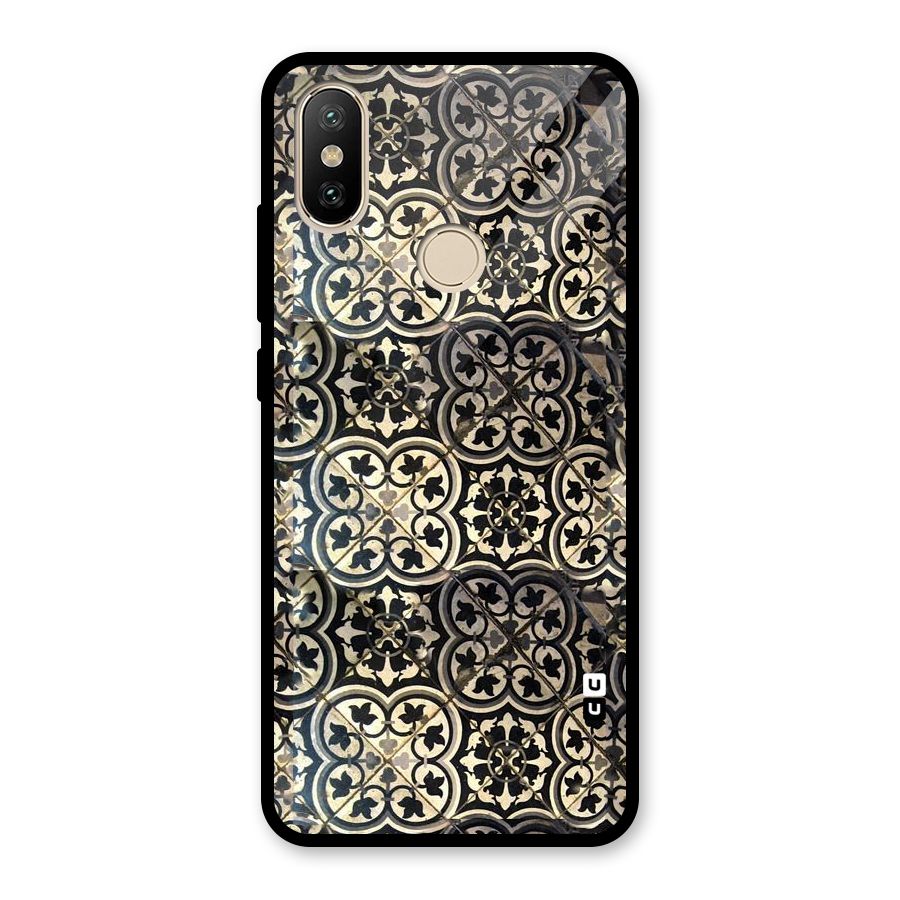 Floral Tile Glass Back Case for Redmi A2