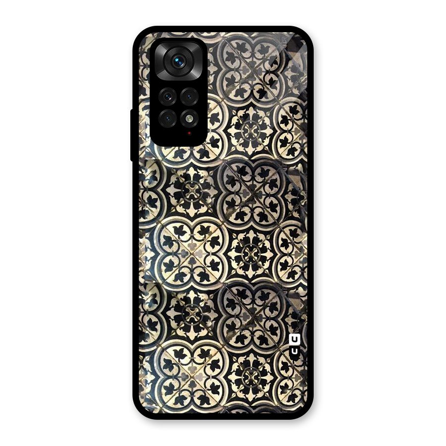 Floral Tile Glass Back Case for Redmi Note 11S