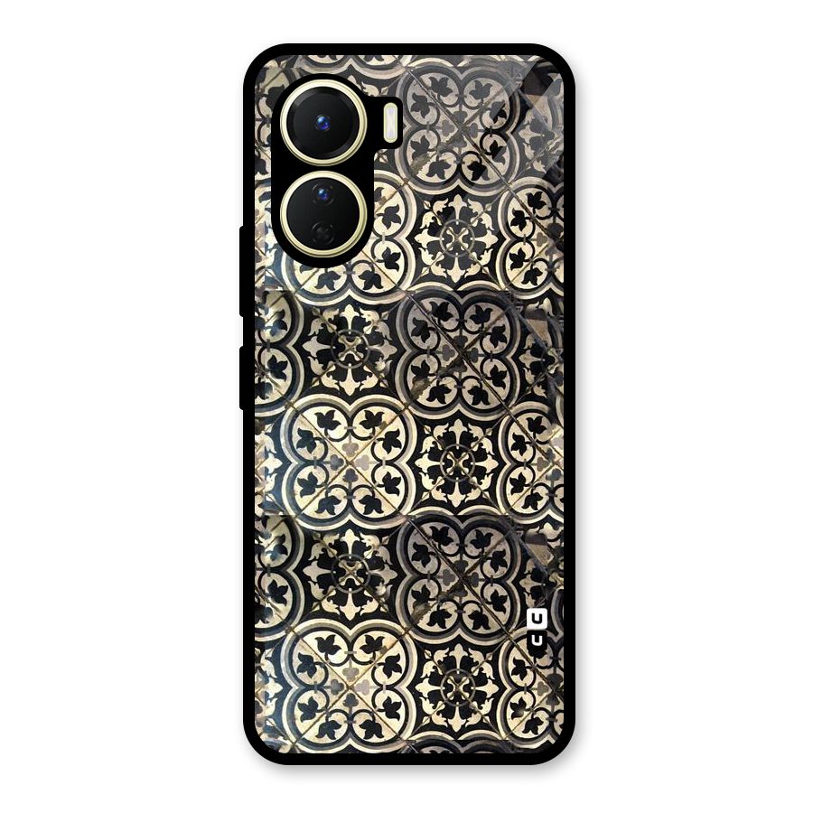 Floral Tile Glass Back Case for Vivo Y16