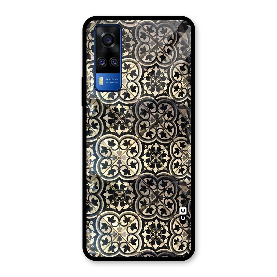 Floral Tile Glass Back Case for Vivo Y31