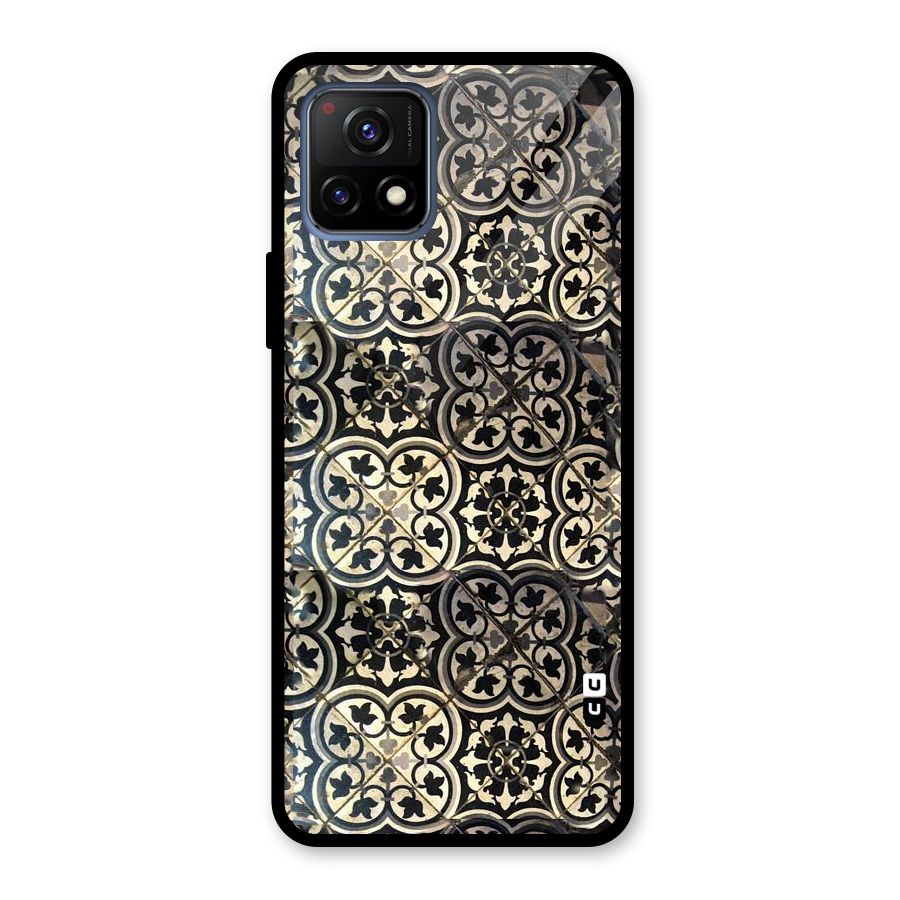 Floral Tile Glass Back Case for Vivo Y72 5G