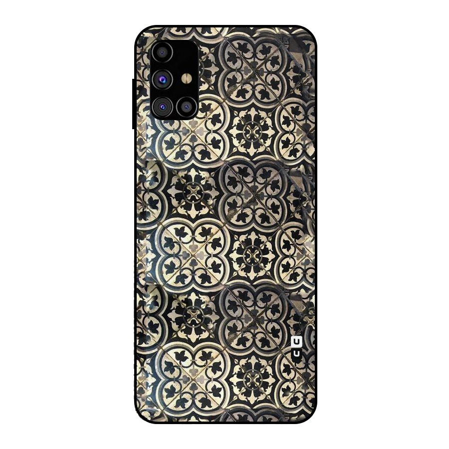 Floral Tile Metal Back Case for Galaxy M31s