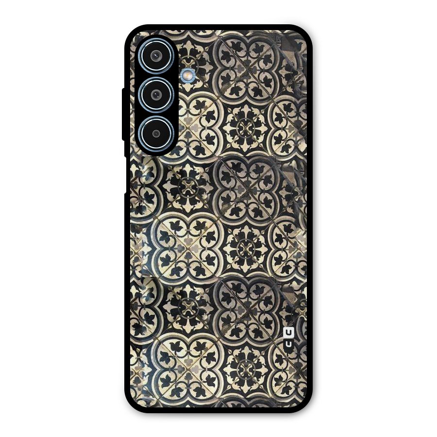 Floral Tile Metal Back Case for Galaxy M35