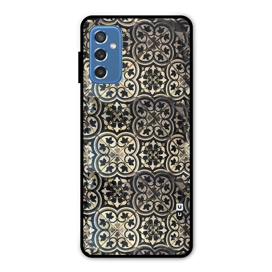 Floral Tile Metal Back Case for Galaxy M52 5G