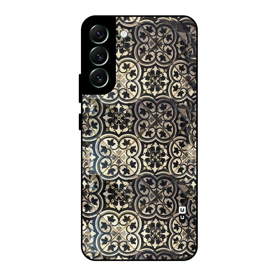 Floral Tile Metal Back Case for Galaxy S22 Plus 5G