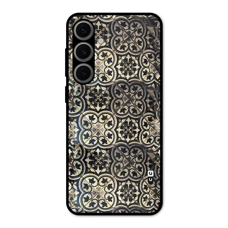Floral Tile Metal Back Case for Galaxy S24 FE