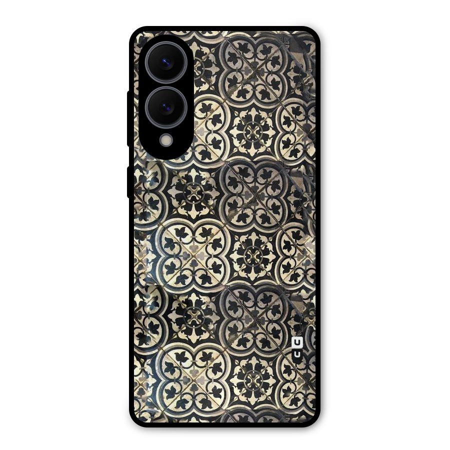 Floral Tile Metal Back Case for Galaxy S25 Edge