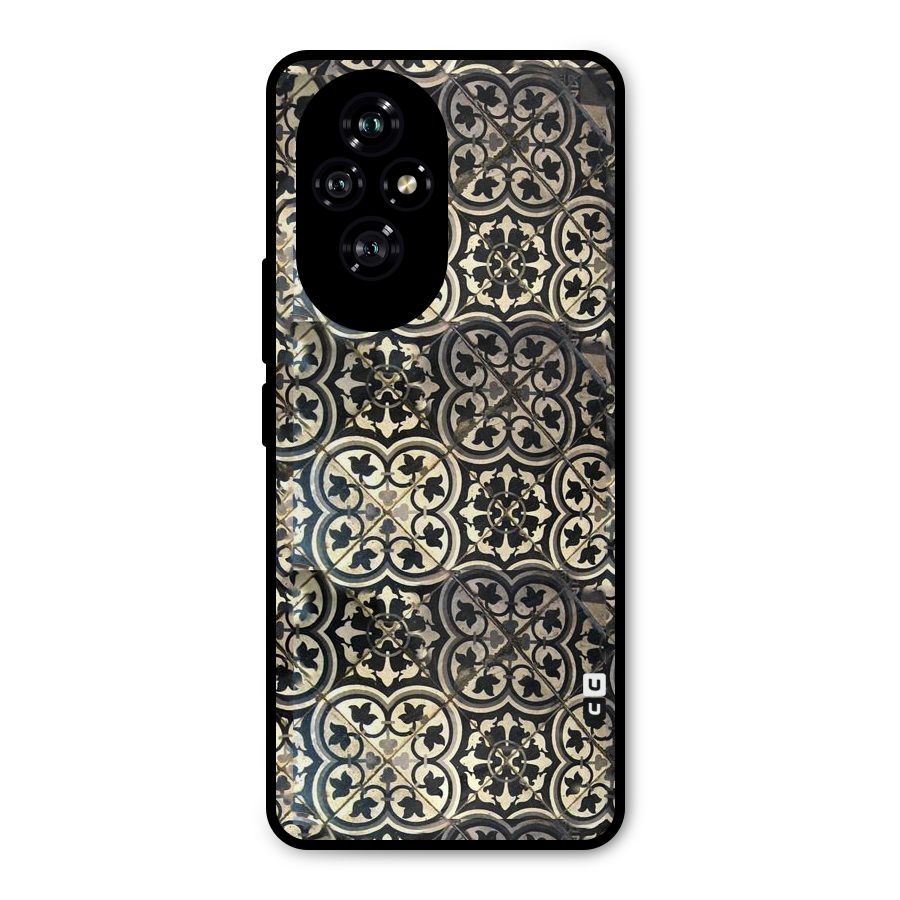 Floral Tile Metal Back Case for Honor 200