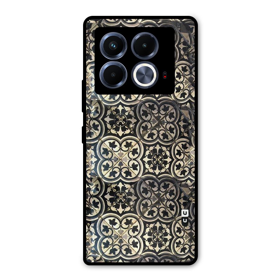 Floral Tile Metal Back Case for Infinix Note 40 5G