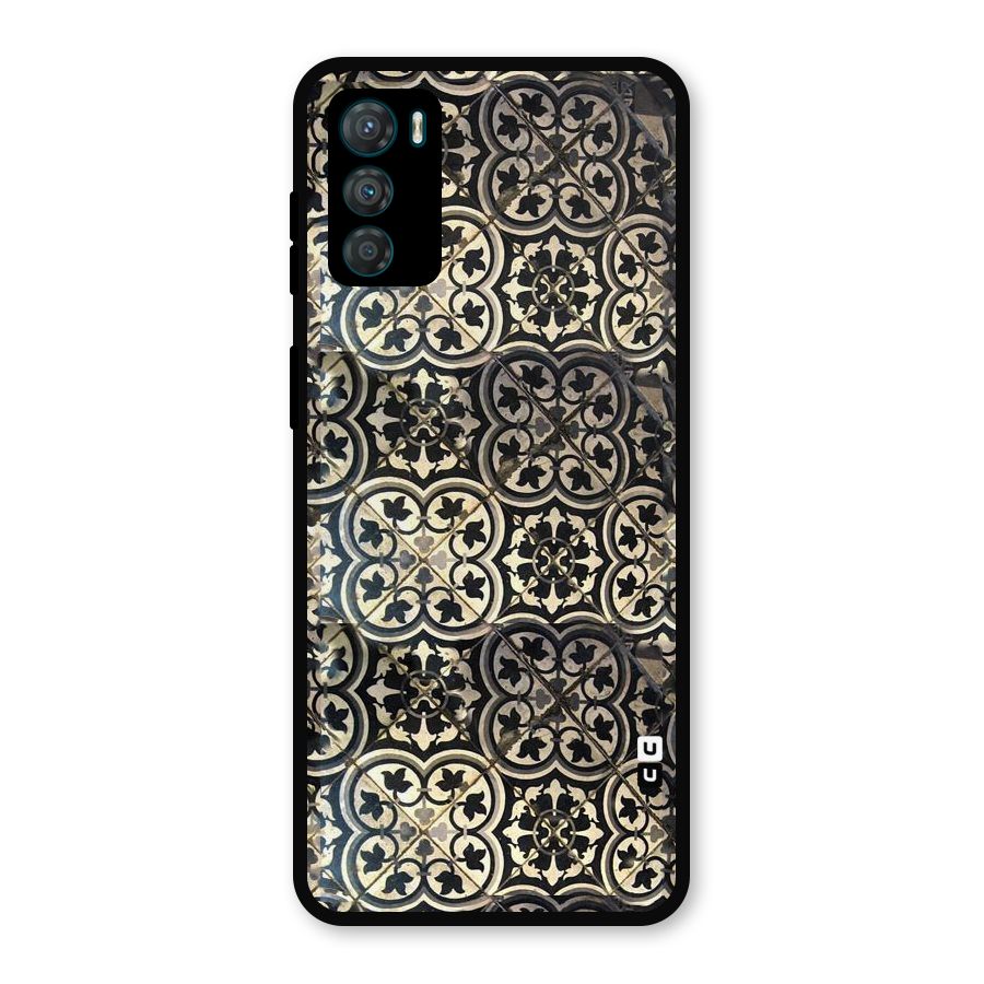 Floral Tile Metal Back Case for Moto G42