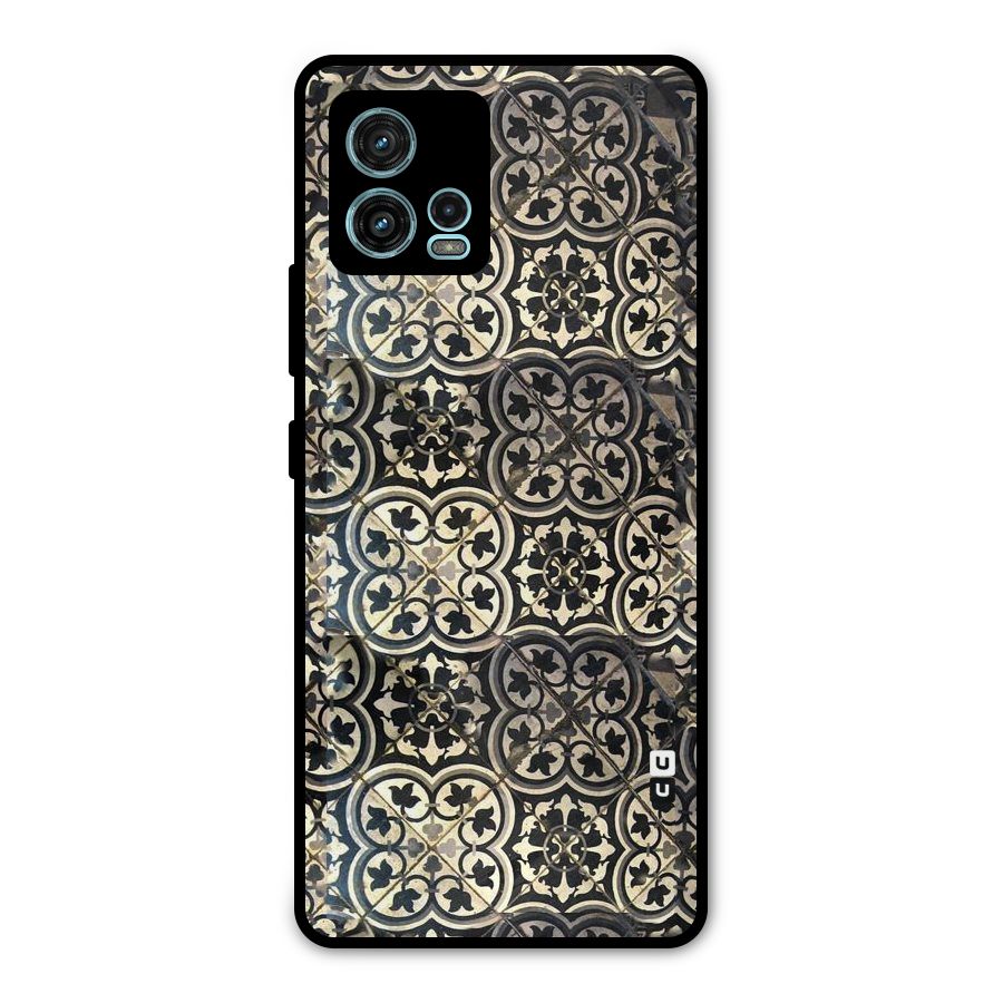 Floral Tile Metal Back Case for Moto G72