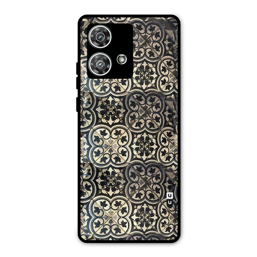 Floral Tile Metal Back Case for Motorola Edge 40 Neo