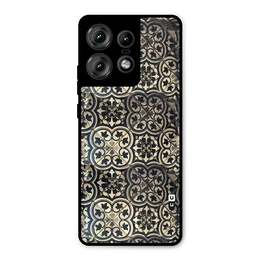 Floral Tile Metal Back Case for Motorola Edge 50 Pro