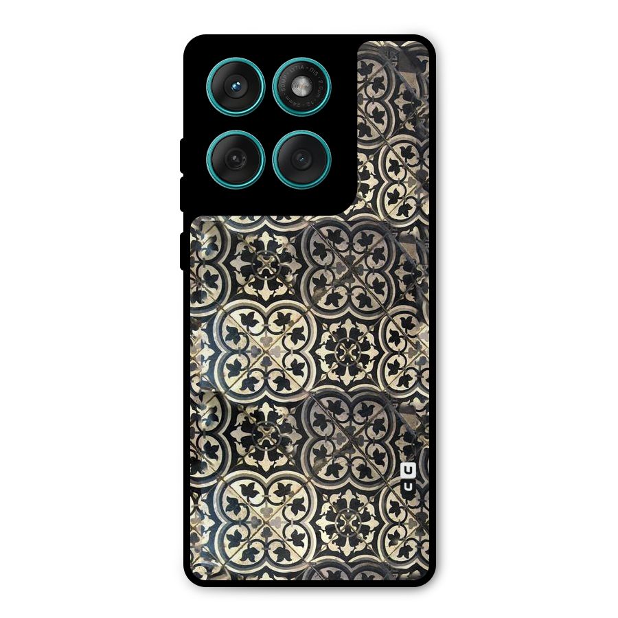 Floral Tile Metal Back Case for Motorola Edge 60 Fusion