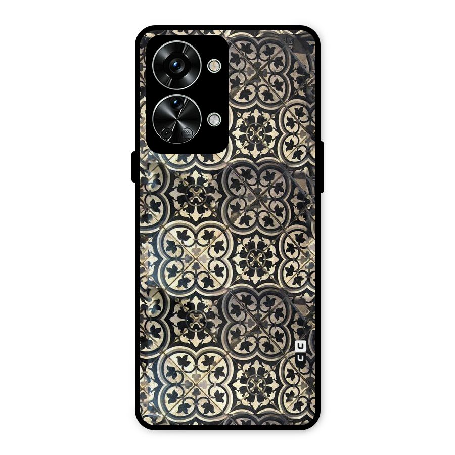 Floral Tile Metal Back Case for OnePlus Nord 2T