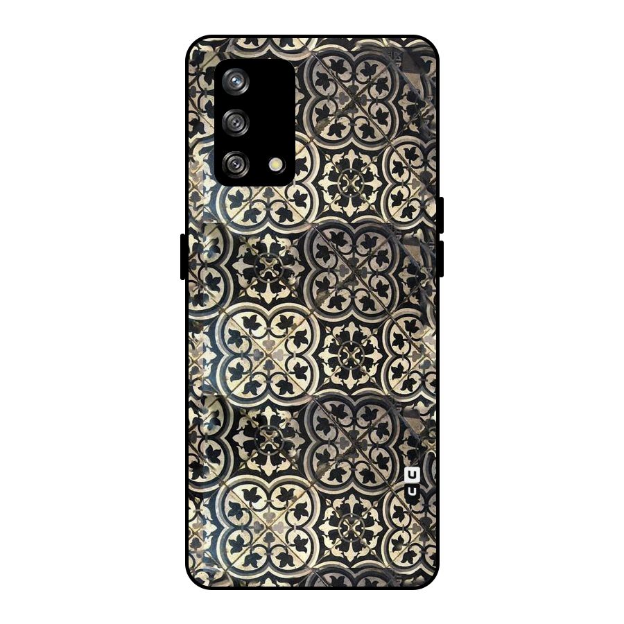 Floral Tile Metal Back Case for Oppo F19