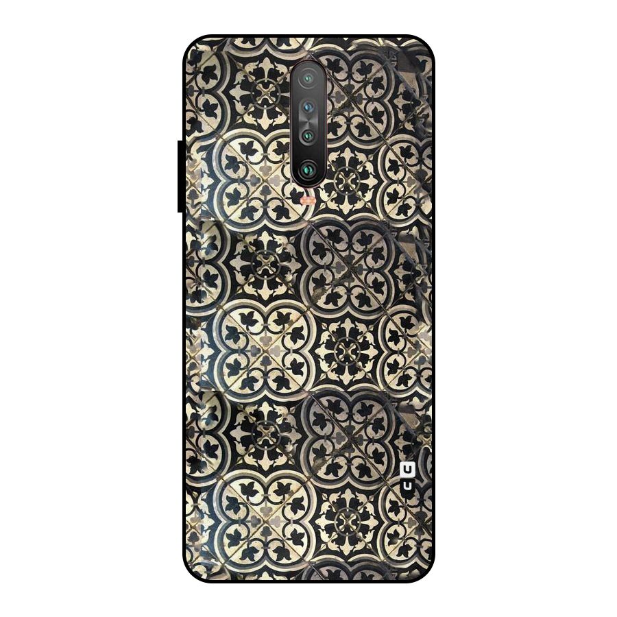 Floral Tile Metal Back Case for Poco X2