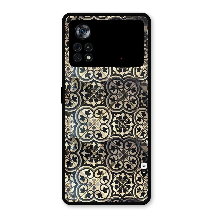 Floral Tile Metal Back Case for Poco X4 Pro 5G