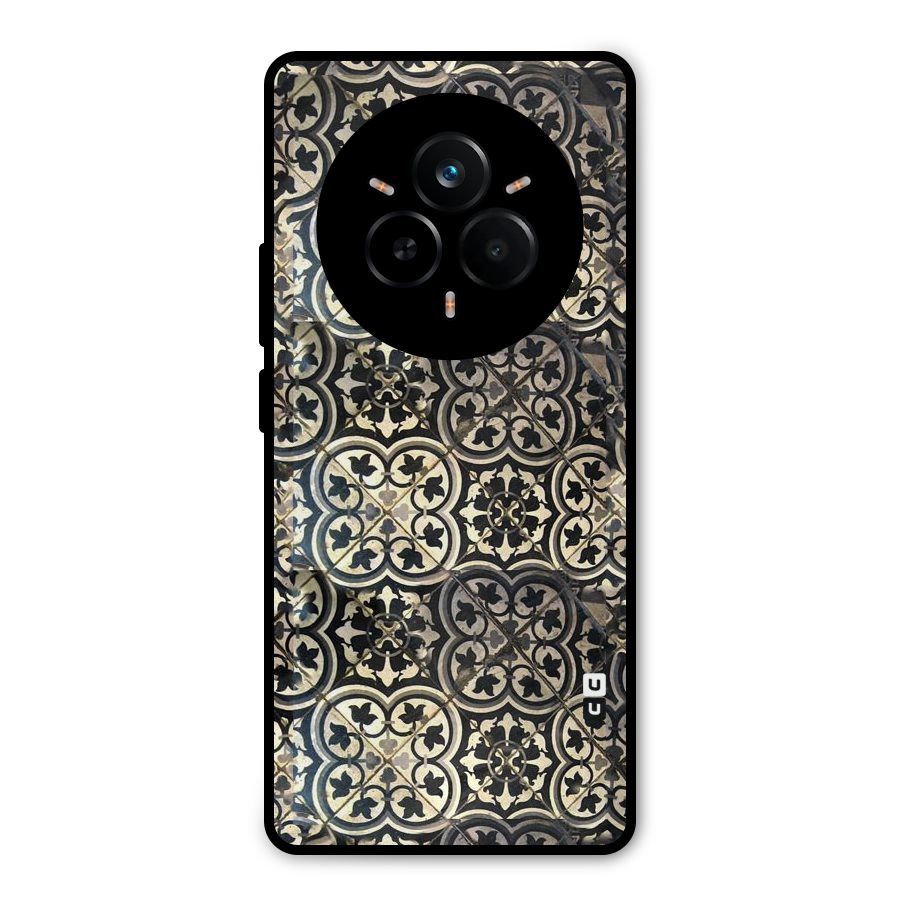 Floral Tile Metal Back Case for Realme 14 Pro