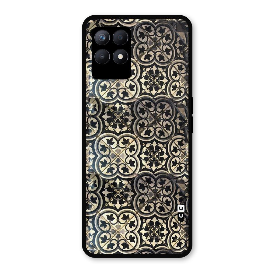 Floral Tile Metal Back Case for Realme Narzo 50