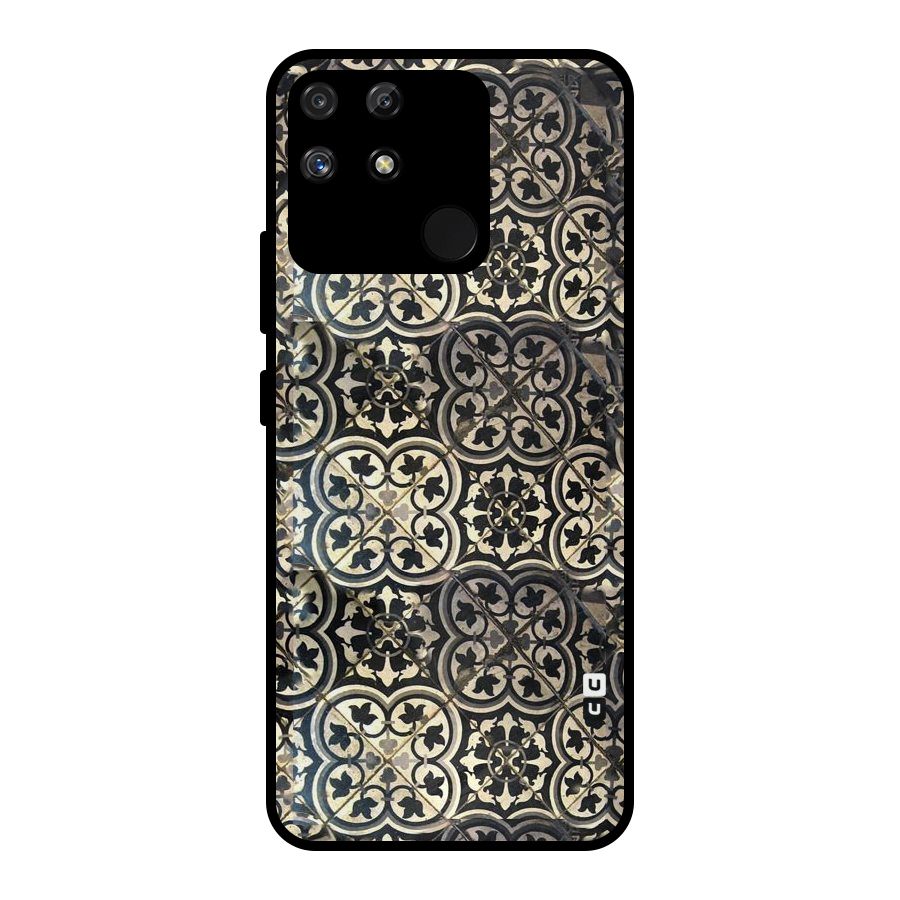 Floral Tile Metal Back Case for Realme Narzo 50A