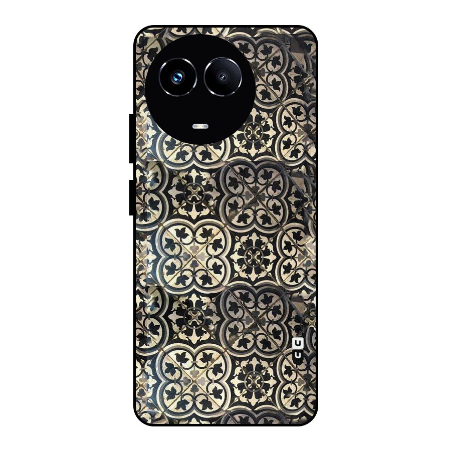 Floral Tile Metal Back Case for Realme Narzo 60X