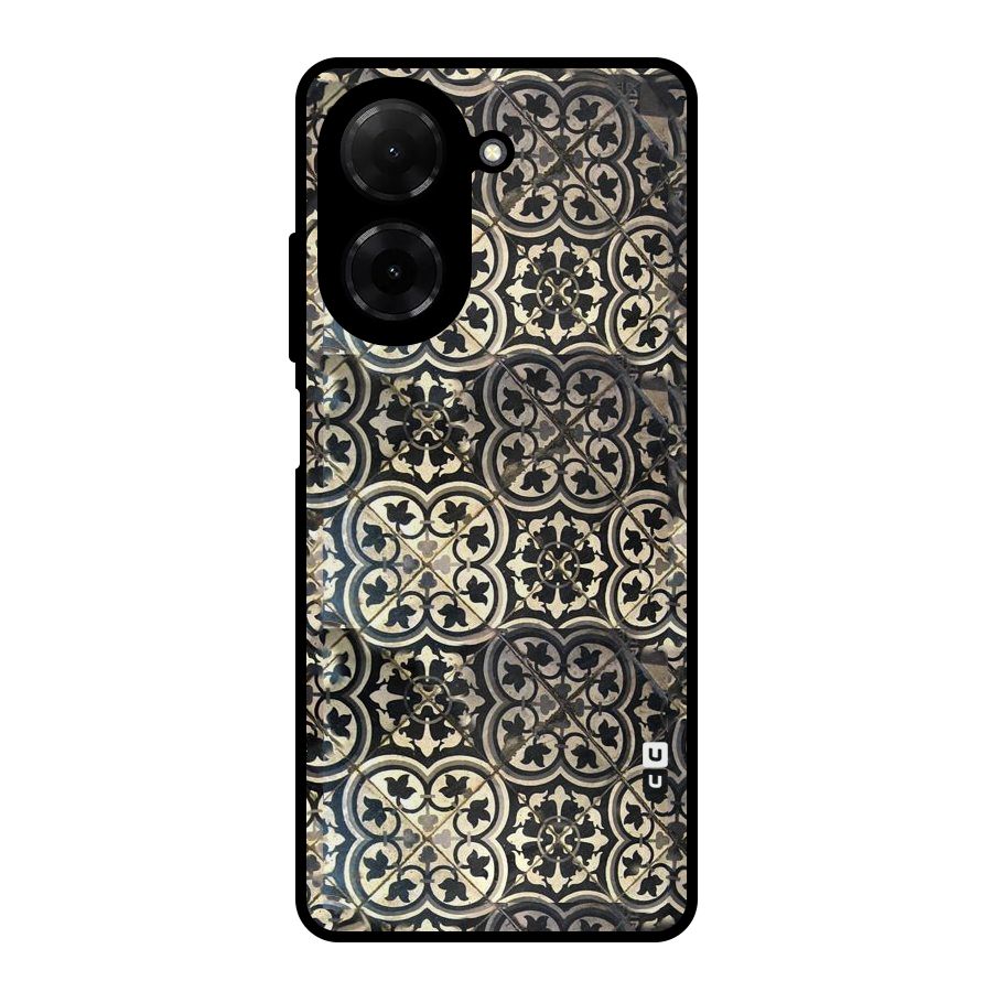 Floral Tile Metal Back Case for Redmi A5 4G