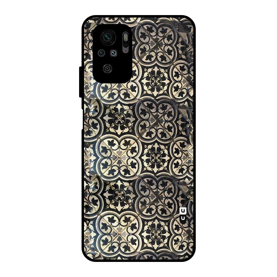 Floral Tile Metal Back Case for Redmi Note 10S