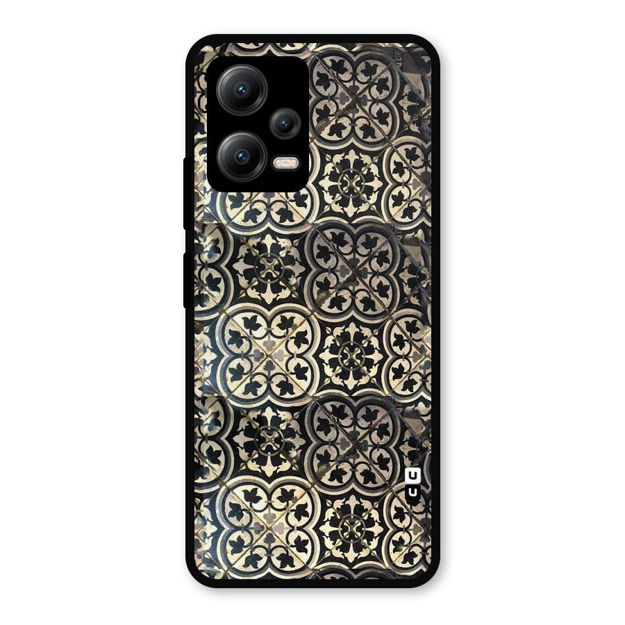 Floral Tile Metal Back Case for Redmi Note 12 5G