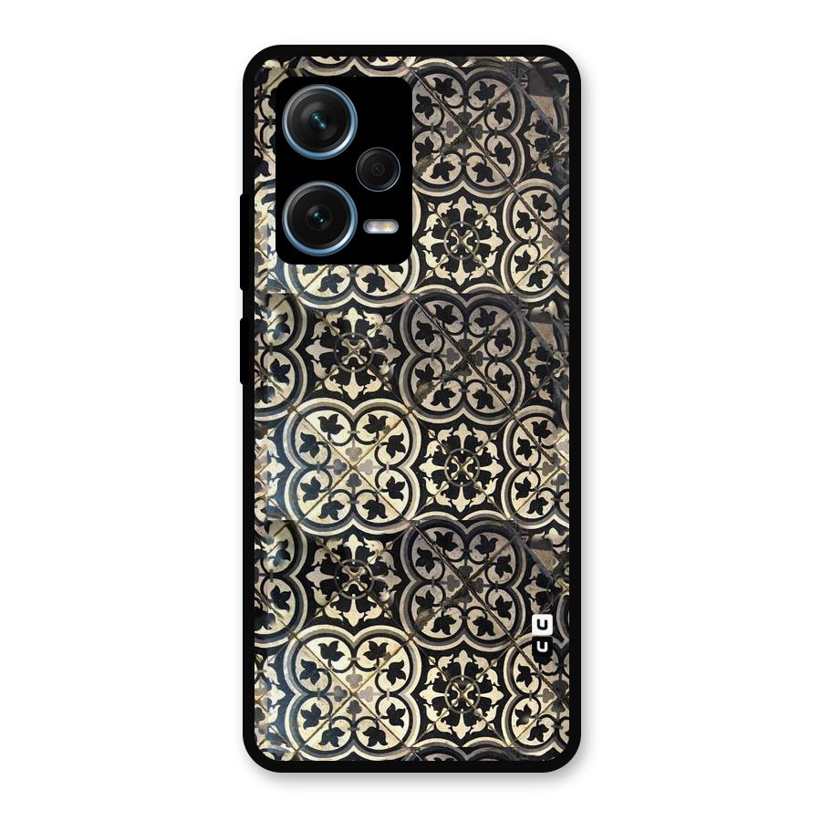 Floral Tile Metal Back Case for Redmi Note 12 Pro Plus 5G