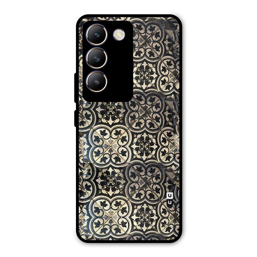 Floral Tile Metal Back Case for Vivo T3 5G