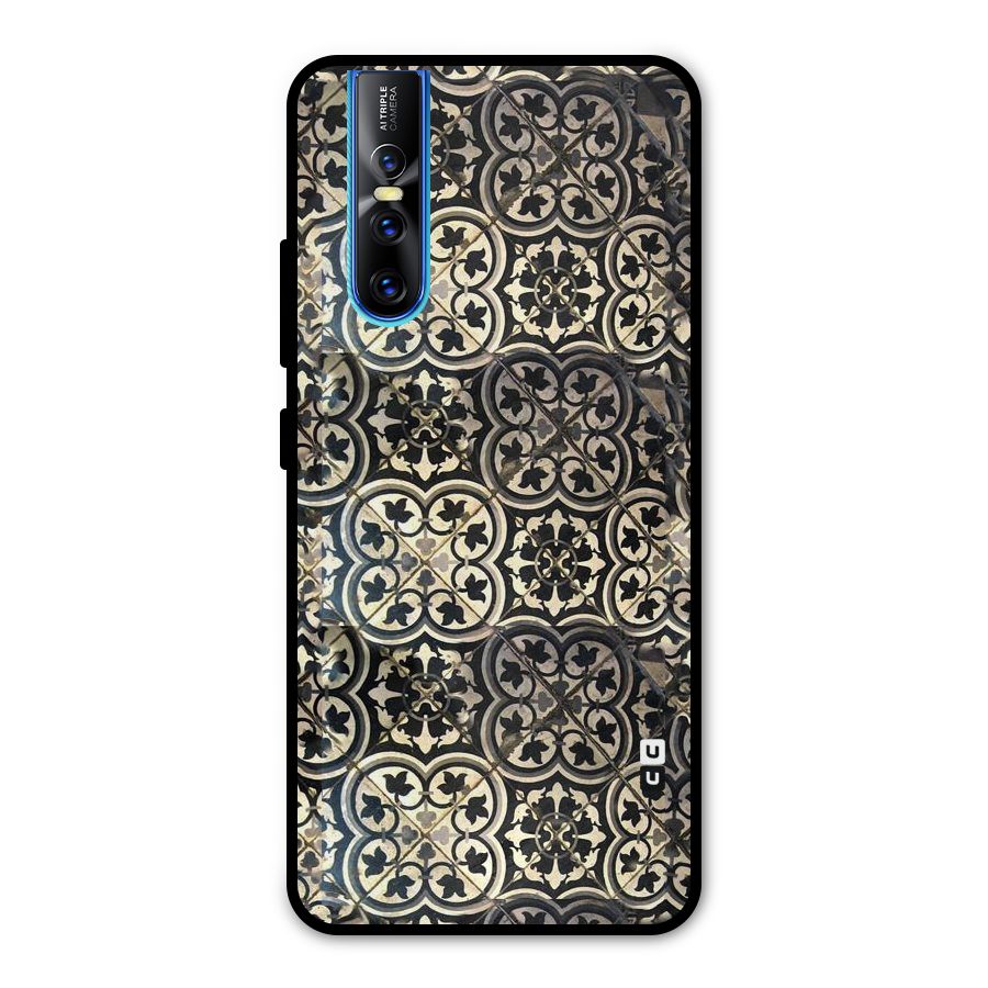 Floral Tile Metal Back Case for Vivo V15 Pro
