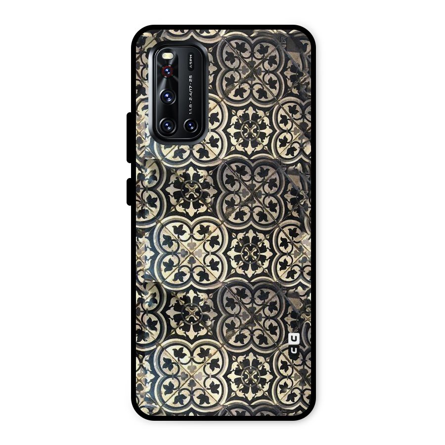 Floral Tile Metal Back Case for Vivo V19