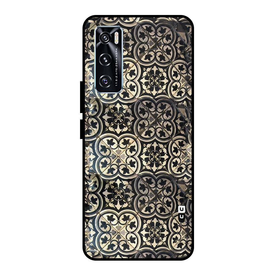 Floral Tile Metal Back Case for Vivo V20 SE